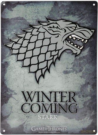 GAME OF THRONES Metal plate Stark (288) With hook (Gra o Tron)