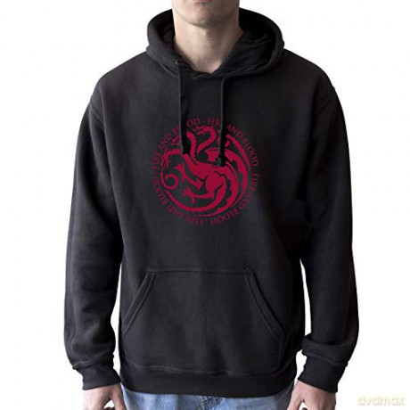 GAME OF THRONES Sweat Targaryen man without zip black (Gra o Tron)