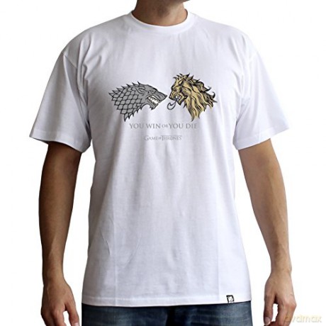 GAME OF THRONES T-shirt Lan. VS Stark men SS white basic (Gra o Tron) XXL