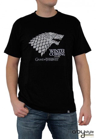 GAME OF THRONES T-shirt Winter is coming man SS black basic (Gra o Tron) XXL