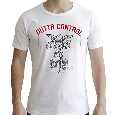 GREMLINS T-shirt Outta Control man SS white new fit XXL