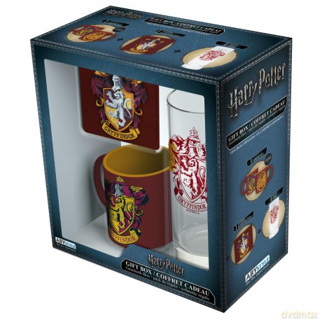 HARRY POTTER Pck Glass 29cl + Coaster + Mini Kubek Gryffindor