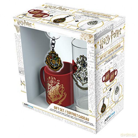 HARRY POTTER Pck Glass 29cl + Keyring + Mini Kubek Hogwarts