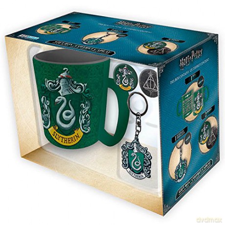 HARRY POTTER Pck Kubek + Keychains + Badges Slytherin