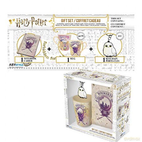 HARRY POTTER Pck Kubek 250 ml + BrelokPVC + Notebook Hogwarts