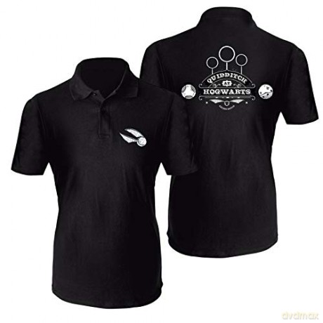 HARRY POTTER Polo Shirt Quidditch man SS black L