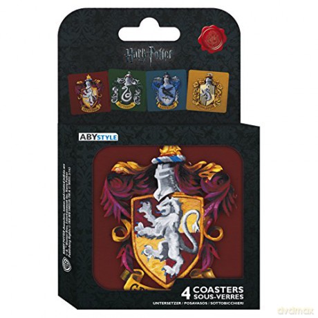 HARRY POTTER Set 4 Coasters Houses