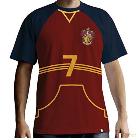 HARRY POTTER T-shirt Quidditch jersey man SS red premium XXL