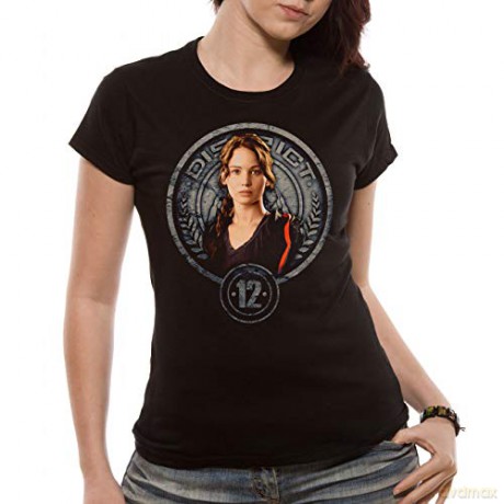 HUNGER GAMES T-shirt Katniss in stone seal Black XL