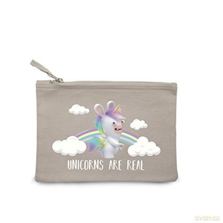 LAPINS CRETINS Cosmetic Case Lapicorne Grey