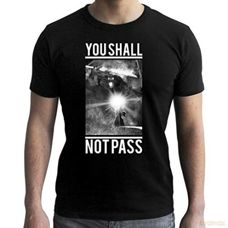 LORD OF THE RINGS T-shirt Not Pass man SS black new fit XL