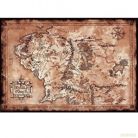 LORD OF THE RINGS Plakat / Poster Map (91.5x61)
