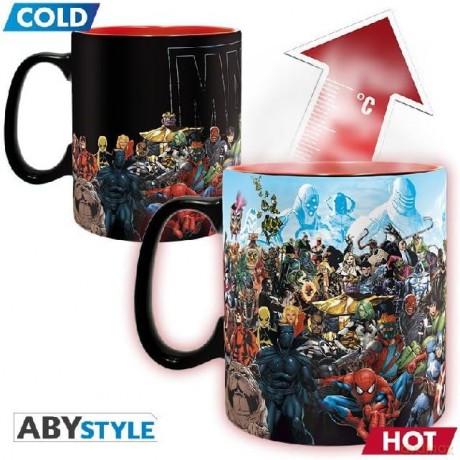 MARVEL Kubek zmieniający kolor 460 ml MARVEL Heroes with box