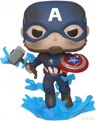 MARVEL POP Vinyl: Endgame Capt A w/BrokenShield&Mjolnir