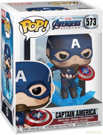 MARVEL POP Vinyl: Endgame Capt A w/BrokenShield&Mjolnir