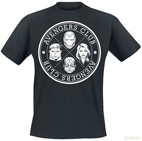 MARVEL T-shirt AVENGERS CLUB man SS black new fit L