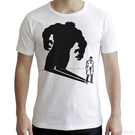 MARVEL T-shirt Hulk Shadow man SS white new fit L