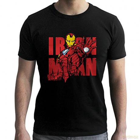 MARVEL T-shirt Iron Man Graphic man SS black new fit S