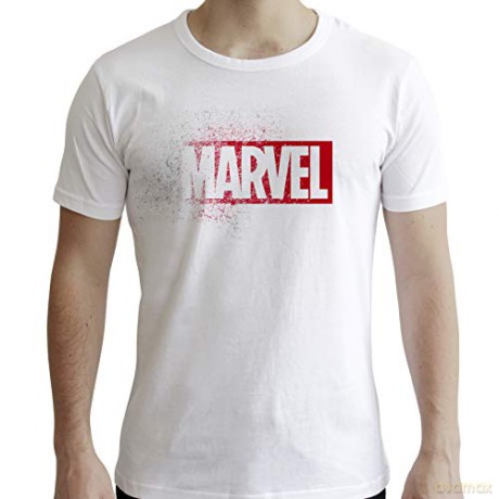 MARVEL T-shirt MARVEL Logo man SS white new fit L