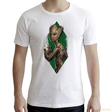 MARVEL T-shirt Teen Groot man SS white new fit L