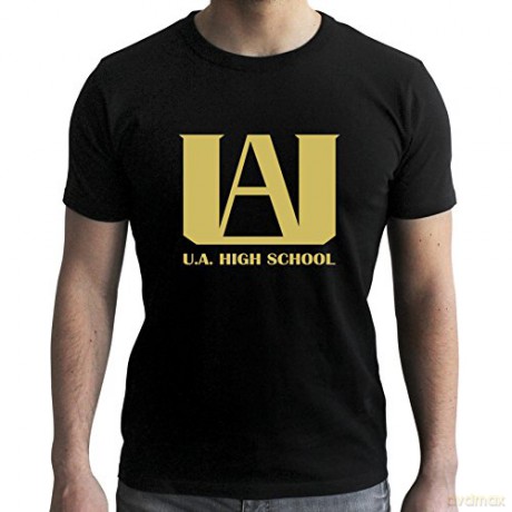 MY HERO ACADEMIA T-shirt U.A man SS black new fit