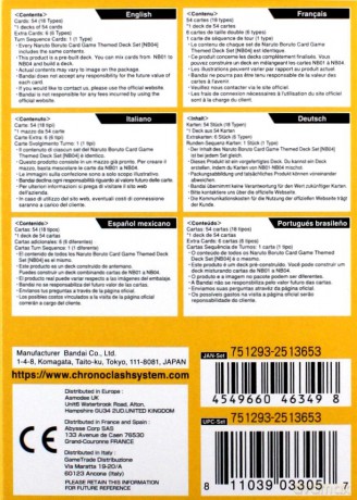 NARUTO BORUTO JEU DE CARTES Extension Deck N°0 X1
