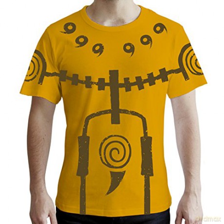 NARUTO SHIPPUDEN T-shirt Chakra Mode man SS yellow premium M
