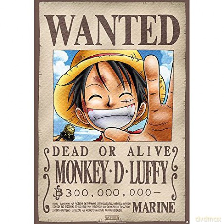 ONE PIECE Metal plate Luffy Wanted (288)