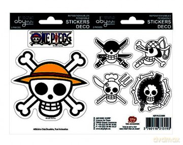 ONE PIECE Naklejki 161 cm/ 2 sheets Pirates Flag