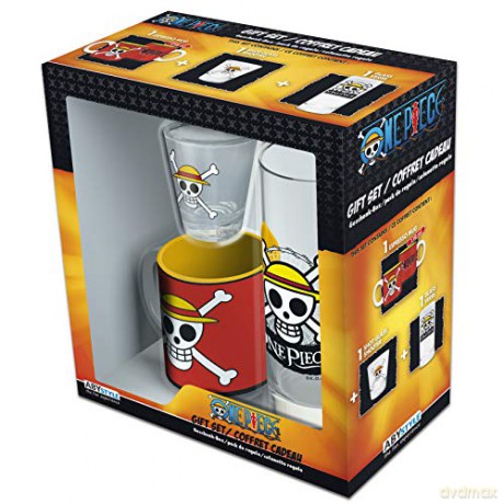 ONE PIECE Pck Glass 29cl + Shot Glass + Mini Kubek Skull Luffy