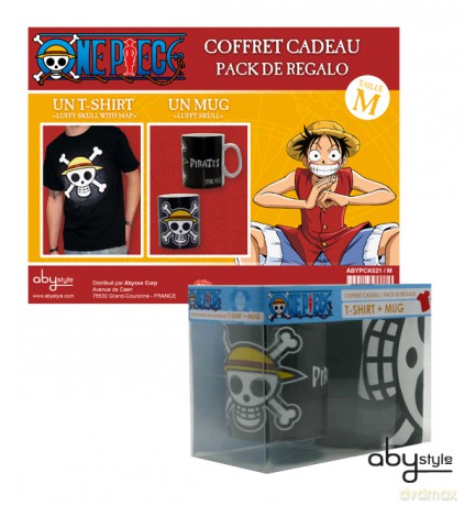 ONE PIECE Pck Skull with map black (TS040 + Kubek 031)