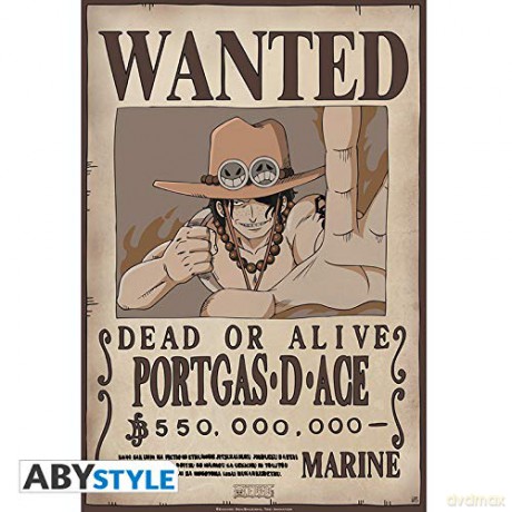 ONE PIECE Poster Wanted Ace (525)