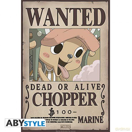 ONE PIECE Poster Wanted Chopper New (52x35)