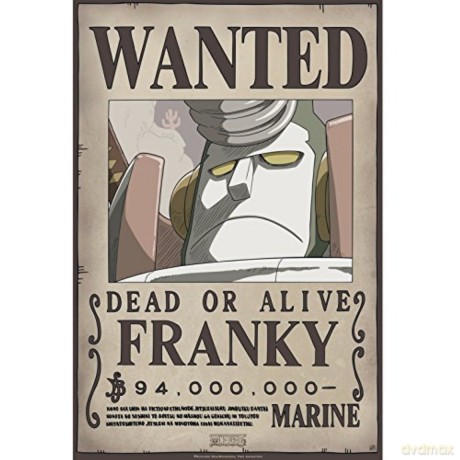 ONE PIECE Poster Wanted Franky New (52x35)