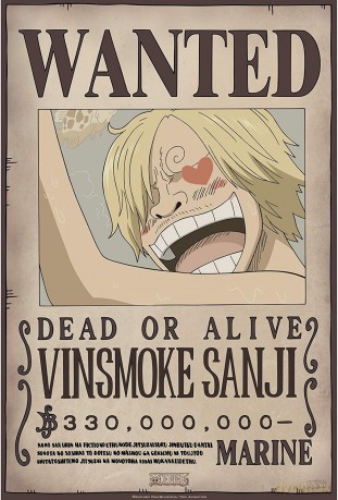 ONE PIECE Poster Wanted Sanji New 2 (52x35)