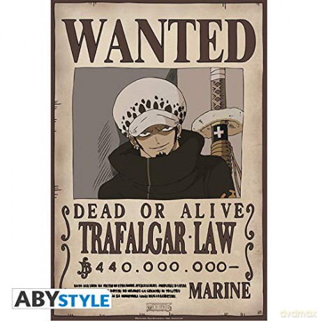 ONE PIECE Poster Wanted Trafalgar Law (525)