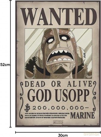 ONE PIECE Poster Wanted Usopp New (52x35)