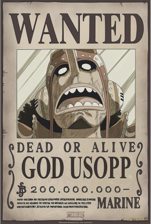ONE PIECE Poster Wanted Usopp New (52x35)