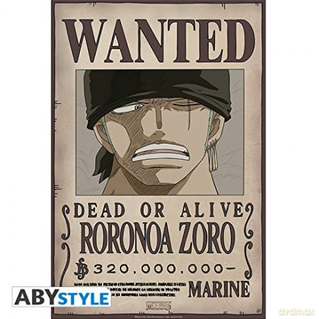 ONE PIECE Poster Wanted Zoro New (525)