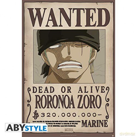 ONE PIECE Poster Wanted Zoro new (91.5x61)
