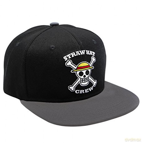 ONE PIECE Snapback Cap Black & Grey Skull
