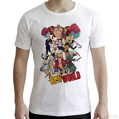 ONE PIECE T-shirt New World Group man SS white new fit L