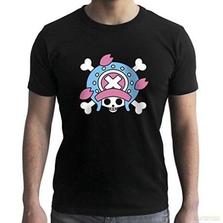ONE PIECE T-shirt Skull Chopper NW man SS black basic
