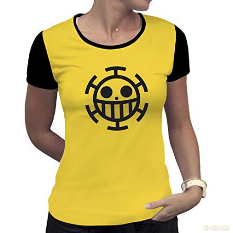 ONE PIECE T-shirt Trafalgar Law woman SS yellow premium XS