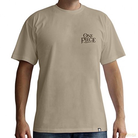 ONE PIECE T-shirt Wanted Ace man SS sand basic S