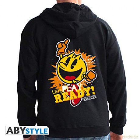 PAC-MAN Hoodie Let's play man Black