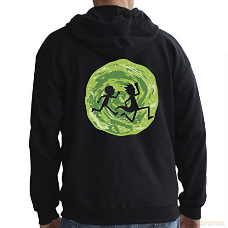 RICK AND MORTY Hoodie Portal man black