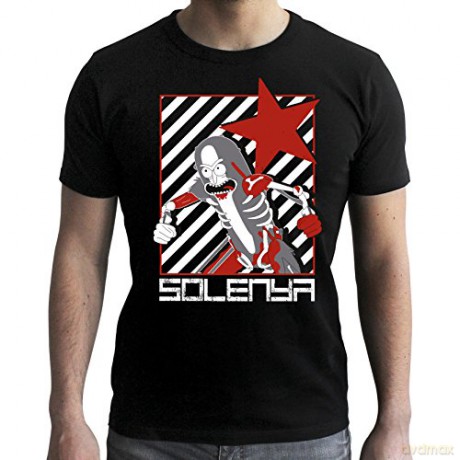 RICK AND MORTY T-shirt Solenya man SS black new fit XL