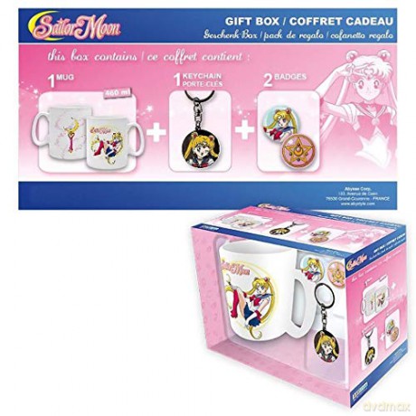 SAILOR MOON Pck Kubek + Keychains + Badges Sailor Moon