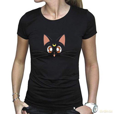 SAILOR MOON T-shirt Luna woman SS black XL